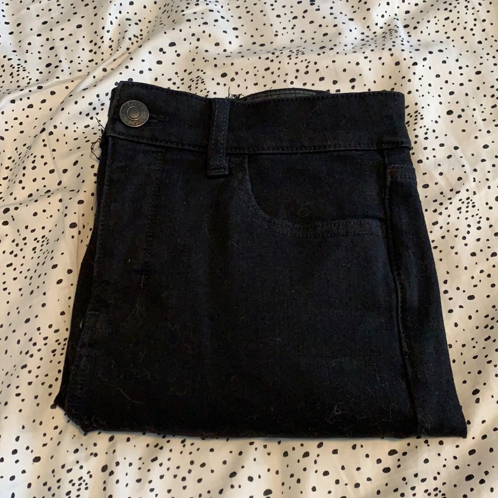 American Eagle Outfitters Black Distressed Hi-Rise Jeggings